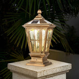 Elegant Stone Pillar Light Fixture - Retro Pavilion-Style LED Lighting for Outdoor Spaces 5