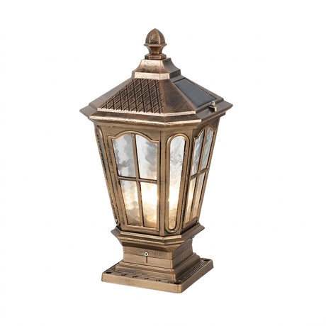 Elegant Stone Pillar Light Fixture - Retro Pavilion-Style LED Lighting for Outdoor Spaces 13