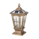 Elegant Stone Pillar Light Fixture - Retro Pavilion-Style LED Lighting for Outdoor Spaces 12