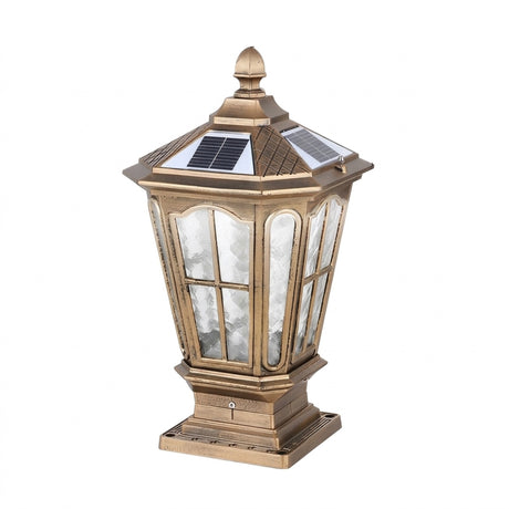 Elegant Stone Pillar Light Fixture - Retro Pavilion-Style LED Lighting for Outdoor Spaces 12