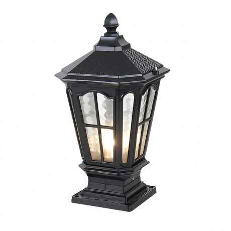 Elegant Stone Pillar Light Fixture - Retro Pavilion-Style LED Lighting for Outdoor Spaces 11