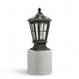 Elegant Stone Pillar Light Fixture - Retro Pavilion-Style LED Lighting for Outdoor Spaces 3