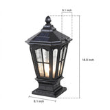 Elegant Stone Pillar Light Fixture - Retro Pavilion-Style LED Lighting for Outdoor Spaces 17