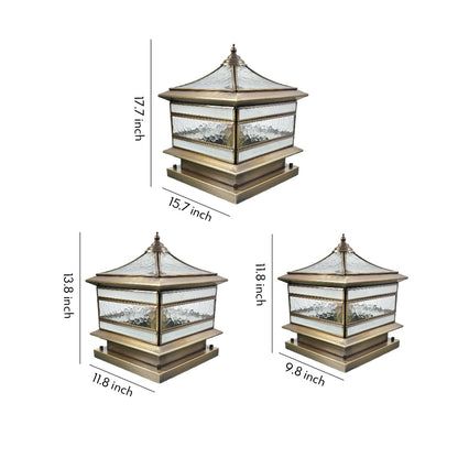 Solar Lights Outdoor | Premium Brass Pillar Light with Gentle Illumination - Durable Landscape Lighting for Timeless Outdoor Aesthetics 13