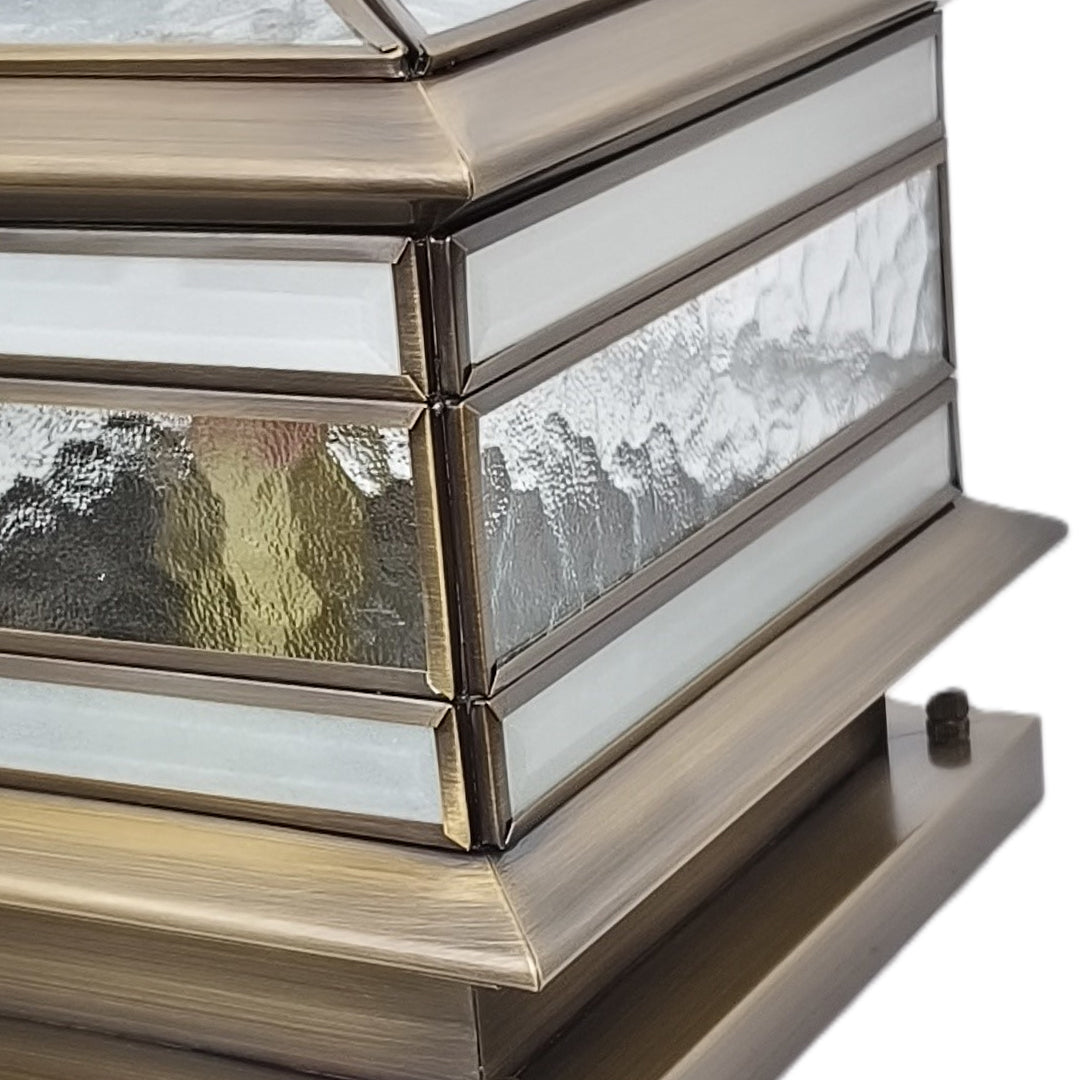 Solar Lights Outdoor | Premium Brass Pillar Light with Gentle Illumination - Durable Landscape Lighting for Timeless Outdoor Aesthetics 12