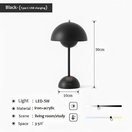 Elegant Wireless Table Lamp – Cordless LED Desk Lamp with Adjustable Brightness for Versatile Lighting 24