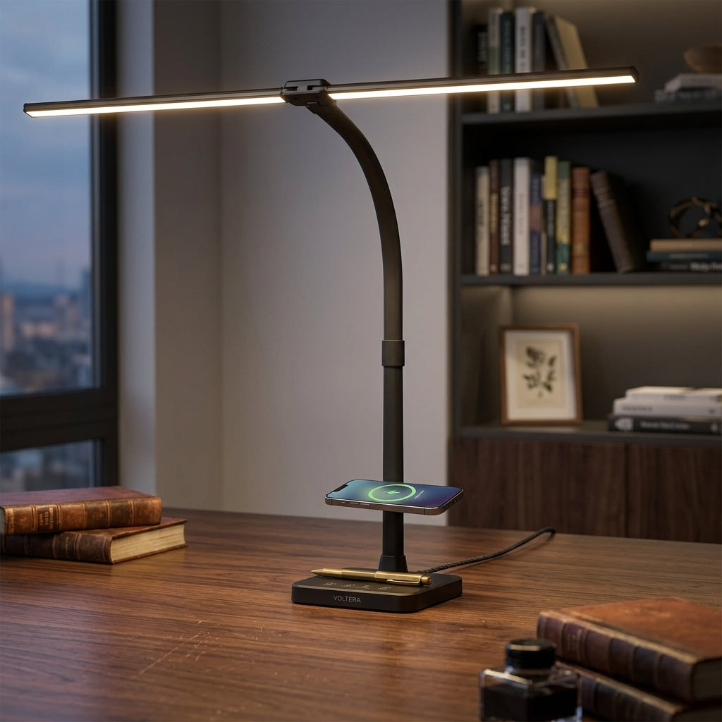 Voltera LED Desk Lamp Double Head Charger lifestyle 1