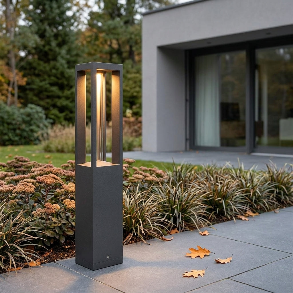 Grova Black 4-Beam LED Garden Bollard Light lifestyle 3
