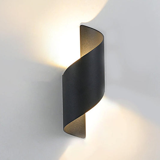 Spiral LED Outdoor Wall Light - Waterproof Dual-Sided Design for Modern Ambiance 1