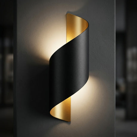 Spiral LED Outdoor Wall Light - Waterproof Dual-Sided Design for Modern Ambiance 3