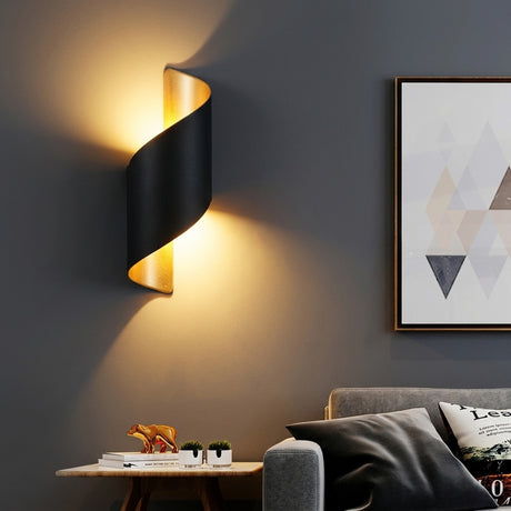 Spiral LED Outdoor Wall Light - Waterproof Dual-Sided Design for Modern Ambiance 4
