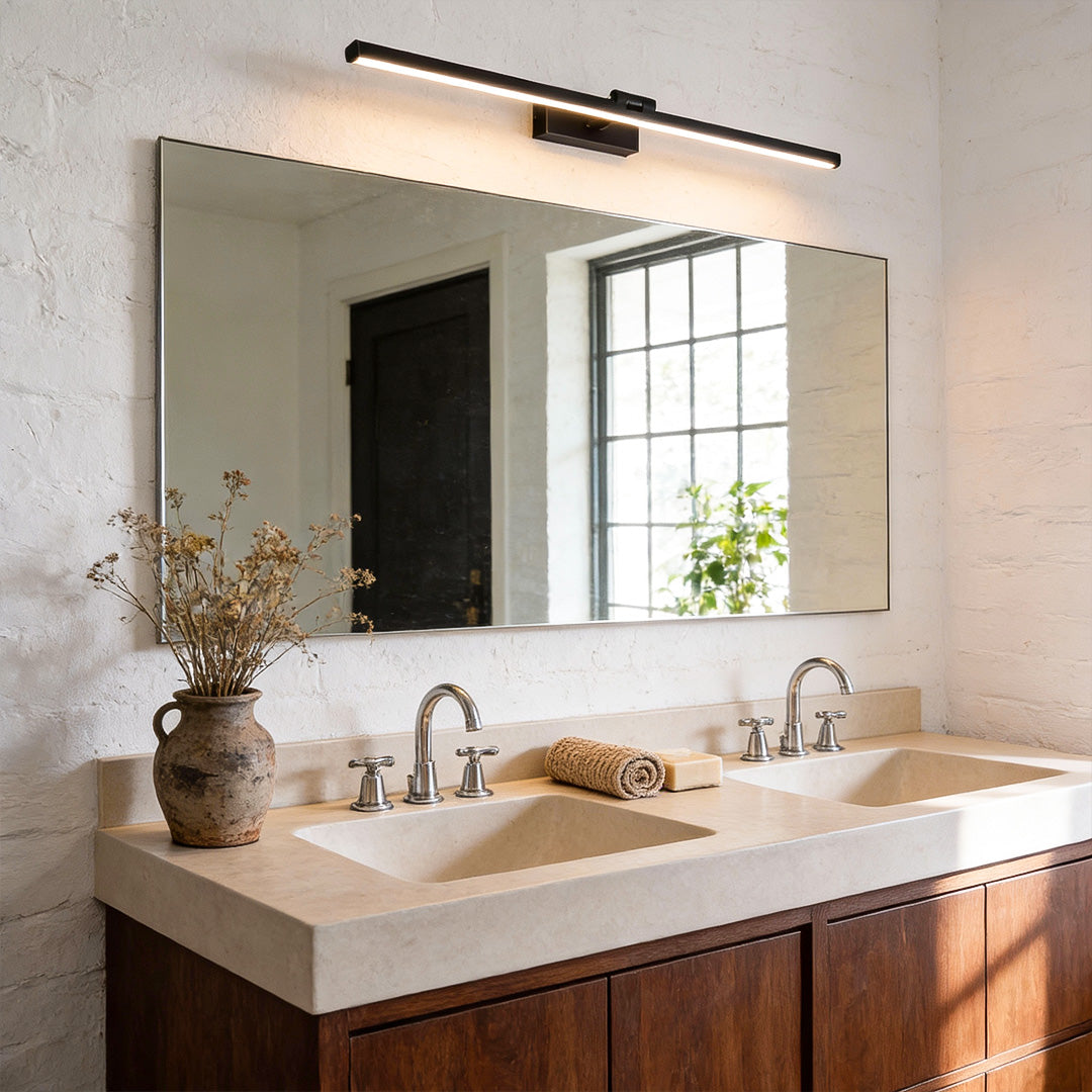 Luminara Rotatable LED Vanity Light Bar - Adjustable Acrylic Shade for Soft Bathroom Lighting 5