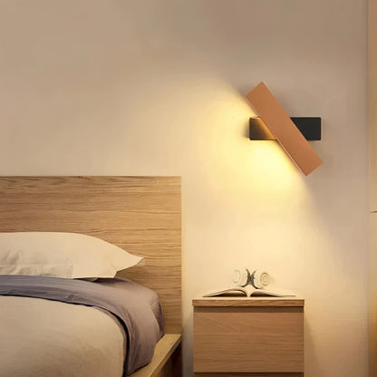 Elegant LED Wall Lamp – Rotating Wood Design with Adjustable Brightness for Stylish Ambiance 6