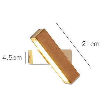 Elegant LED Wall Lamp – Rotating Wood Design with Adjustable Brightness for Stylish Ambiance 8