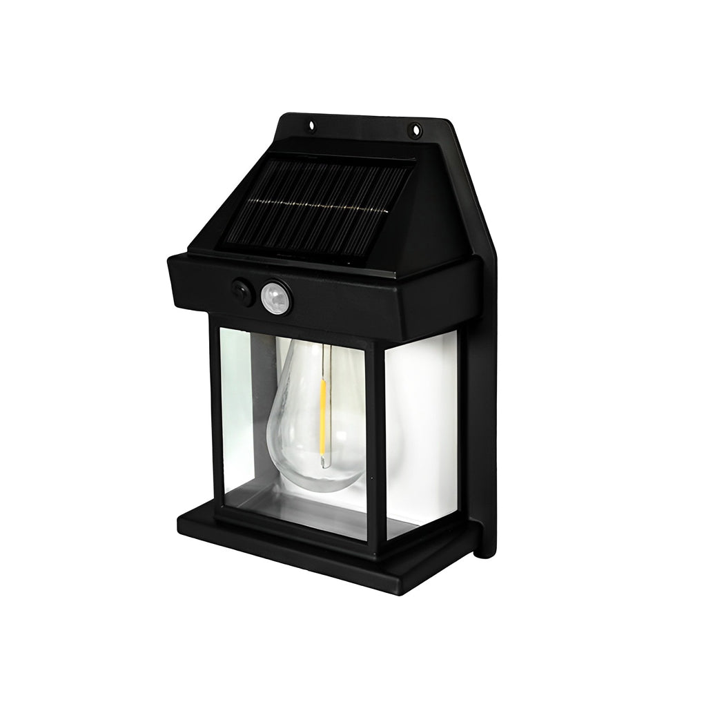 Classic Solar Lantern Wall Light with Motion Sensor - Elegant Design for Outdoor Illumination 11
