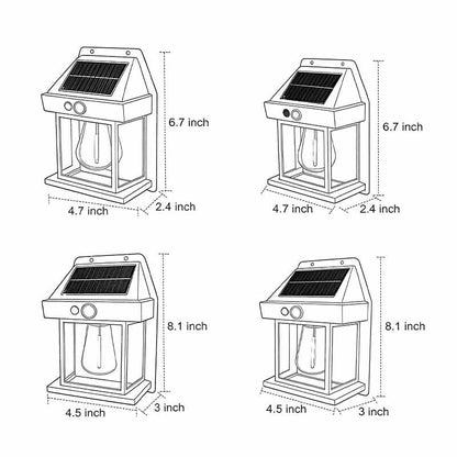 Classic Solar Lantern Wall Light with Motion Sensor - Elegant Design for Outdoor Illumination 16
