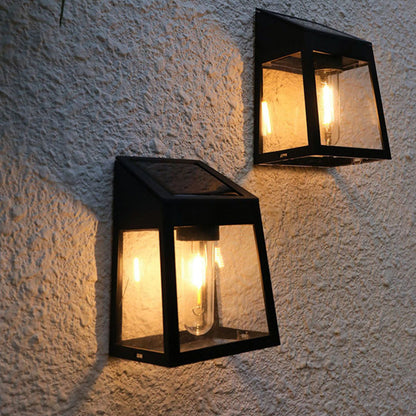 Classic Solar Lantern Wall Light with Motion Sensor - Elegant Design for Outdoor Illumination 2