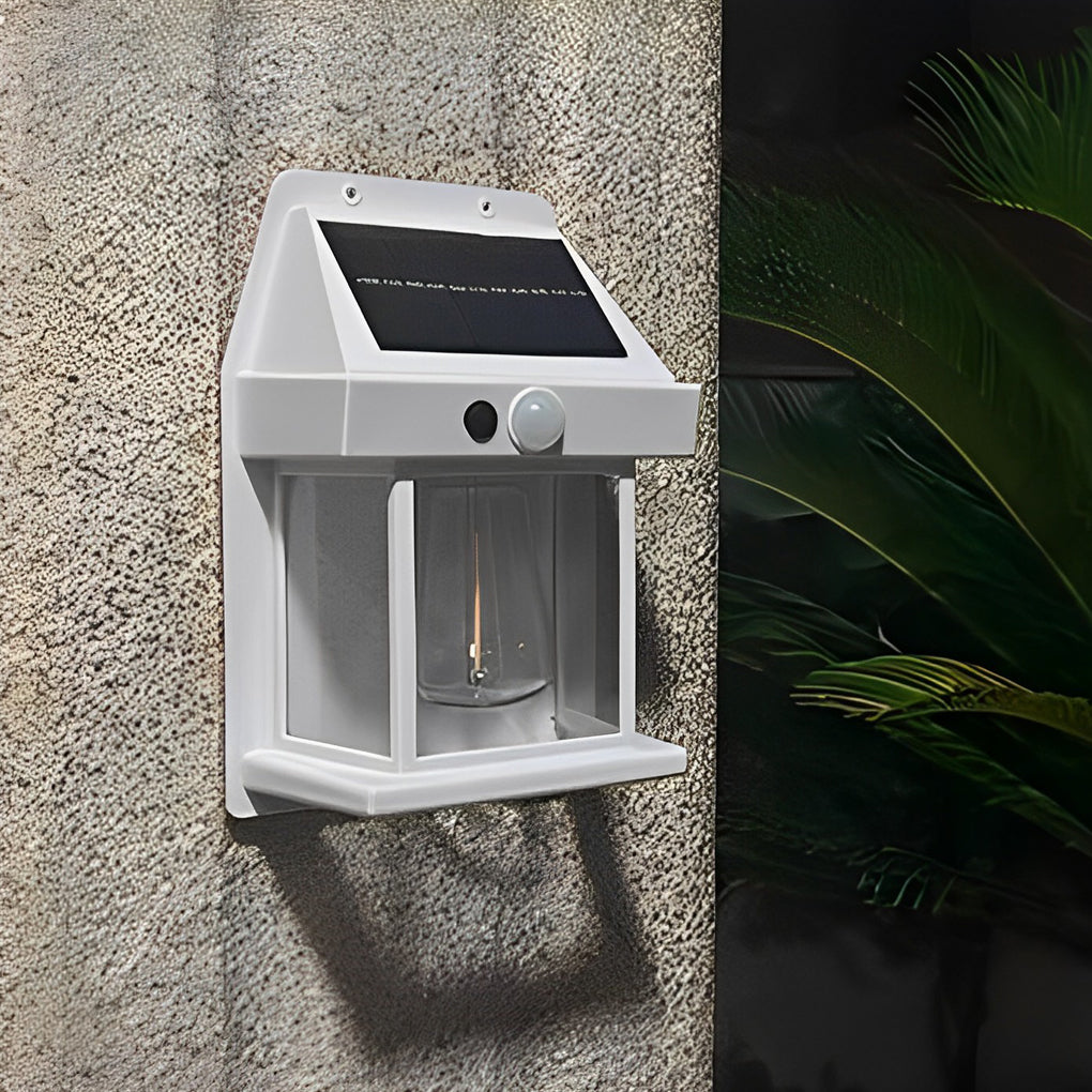 Classic Solar Lantern Wall Light with Motion Sensor - Elegant Design for Outdoor Illumination 6