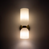 Elegance Double-Head Glass Wall Lamp - Modern LED Sconce for Cozy Lighting 11