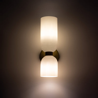 Elegance Double-Head Glass Wall Lamp - Modern LED Sconce for Cozy Lighting 11