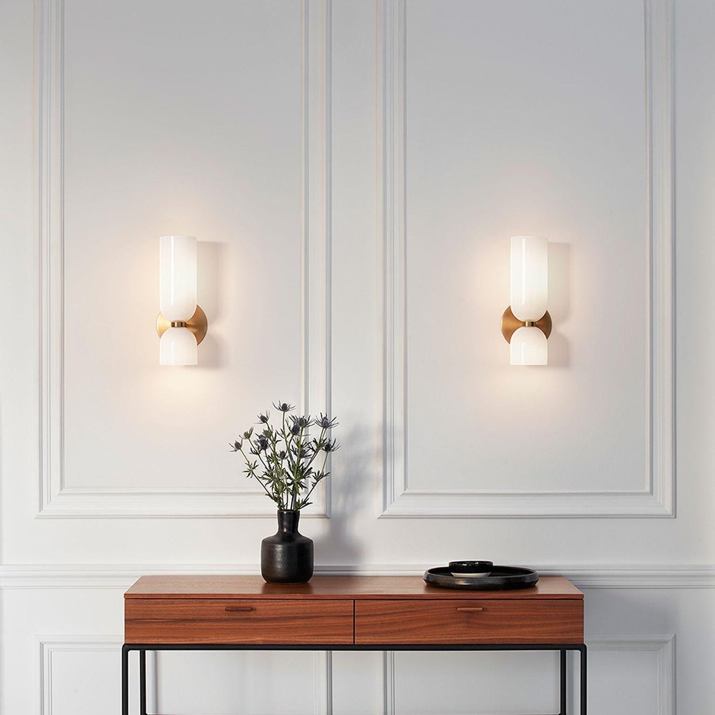 Elegance Double-Head Glass Wall Lamp - Modern LED Sconce for Cozy Lighting 12