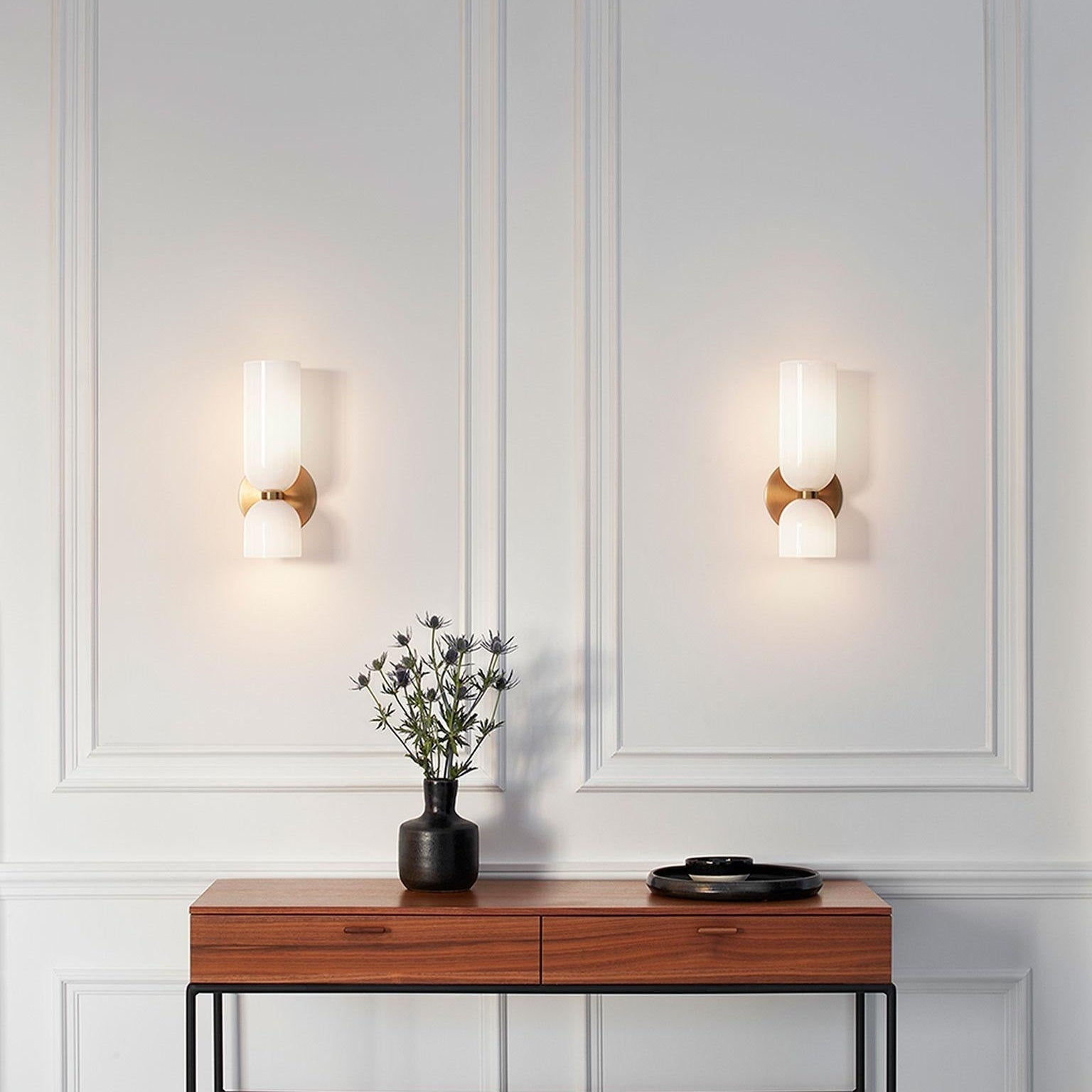 Elegance Double-Head Glass Wall Lamp - Modern LED Sconce for Cozy Lighting 12