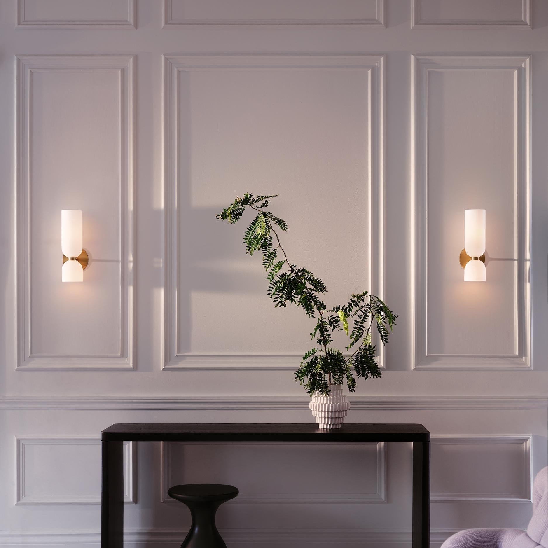 Elegance Double-Head Glass Wall Lamp - Modern LED Sconce for Cozy Lighting 13