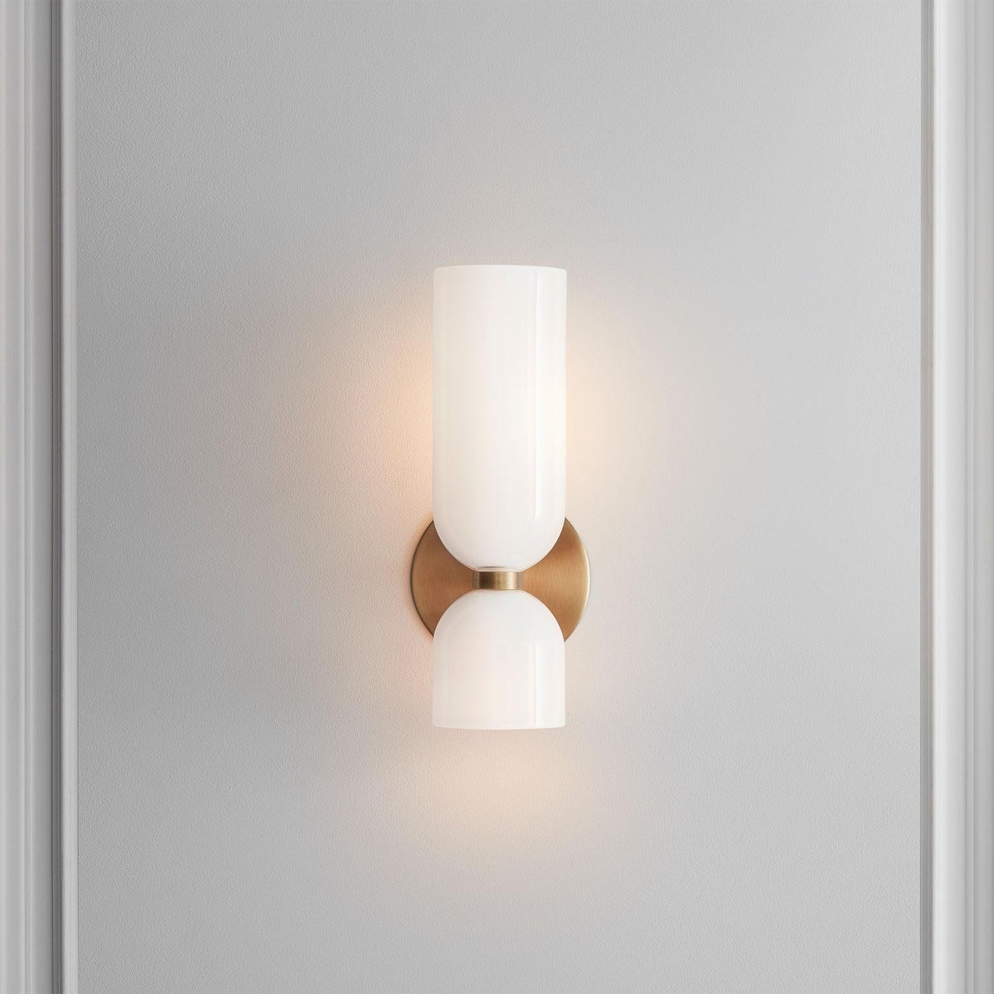 Elegance Double-Head Glass Wall Lamp - Modern LED Sconce for Cozy Lighting 3
