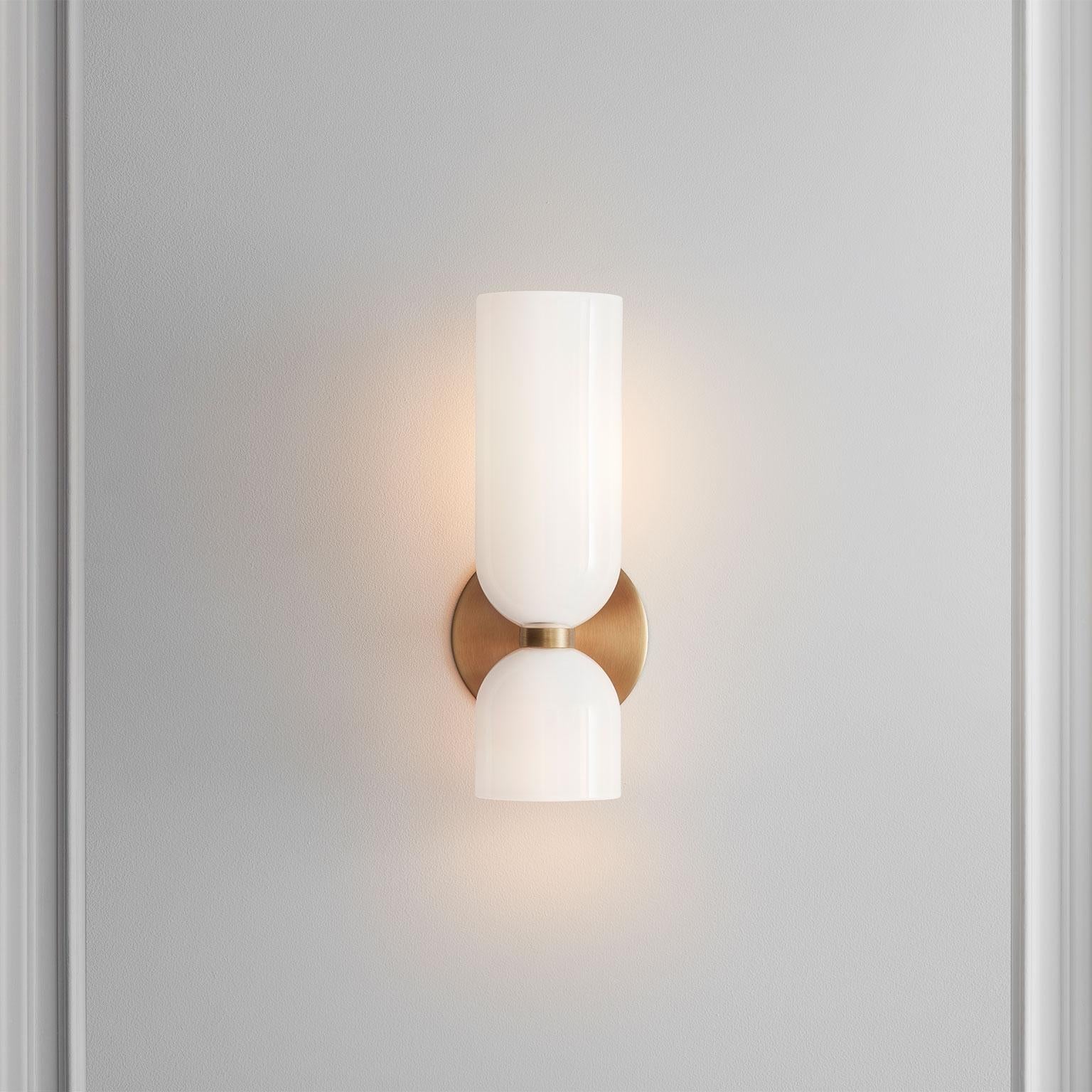 Elegance Double-Head Glass Wall Lamp - Modern LED Sconce for Cozy Lighting 3