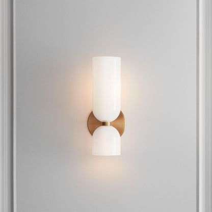 Elegance Double-Head Glass Wall Lamp - Modern LED Sconce for Cozy Lighting 3