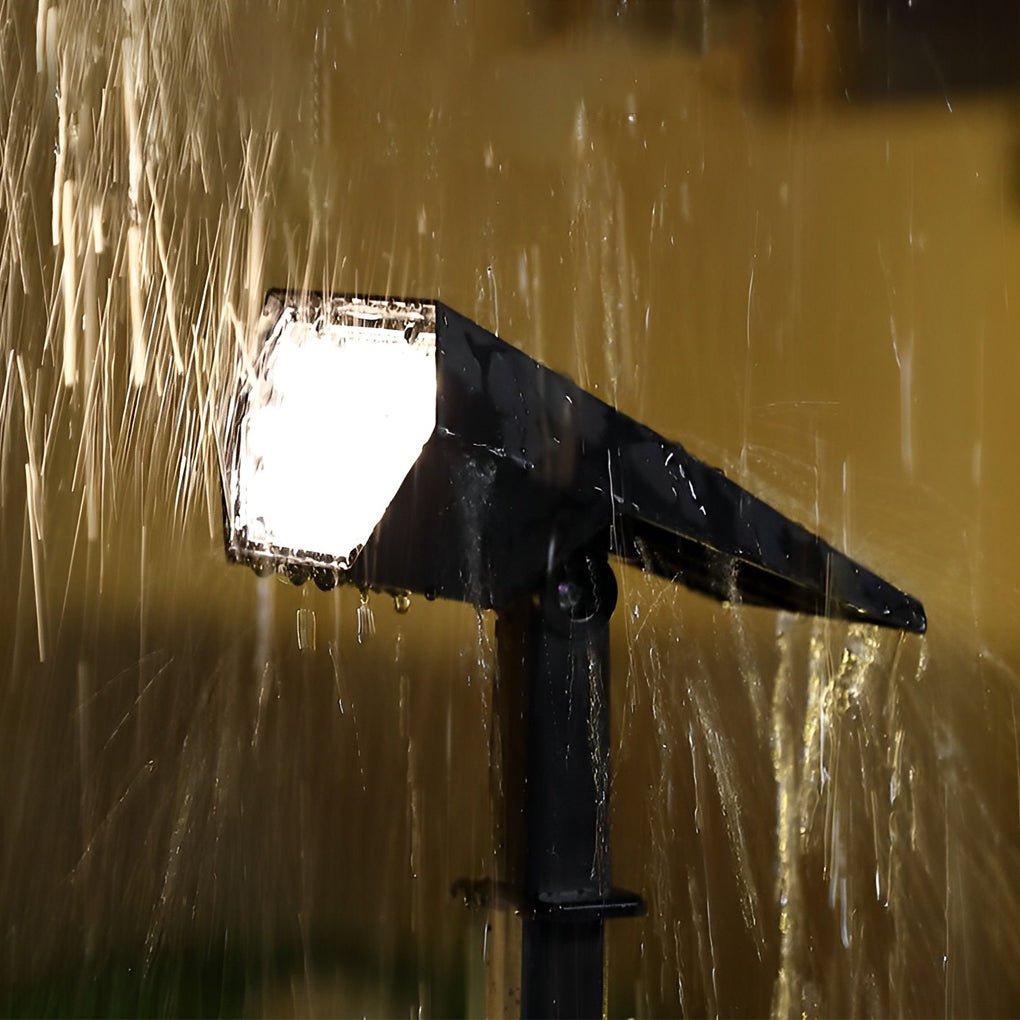 Solar Adjustable Angle Flood Spike Light - Efficient Outdoor Spotlight with Dual Color Modes 6