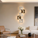 Wave Pattern LED Wall Sconce - Modern Geometric Wall Light with USB Power for Cozy Ambiance 5