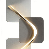 Wave Pattern LED Wall Sconce - Modern Geometric Wall Light with USB Power for Cozy Ambiance 12