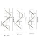 Wave Pattern LED Wall Sconce - Modern Geometric Wall Light with USB Power for Cozy Ambiance 16
