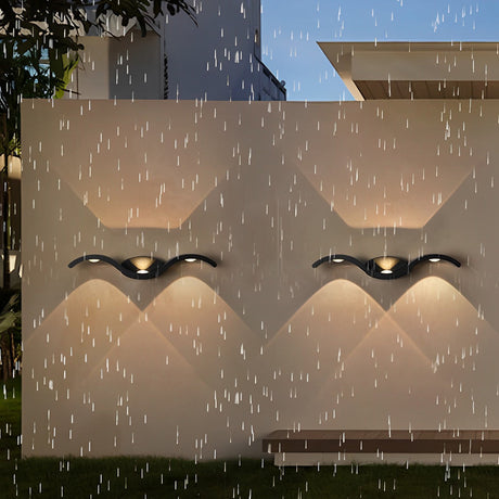 Seagull Wave Wall Sconce - Up-Down LED Light with Waterproof Design for Outdoor Spaces 10