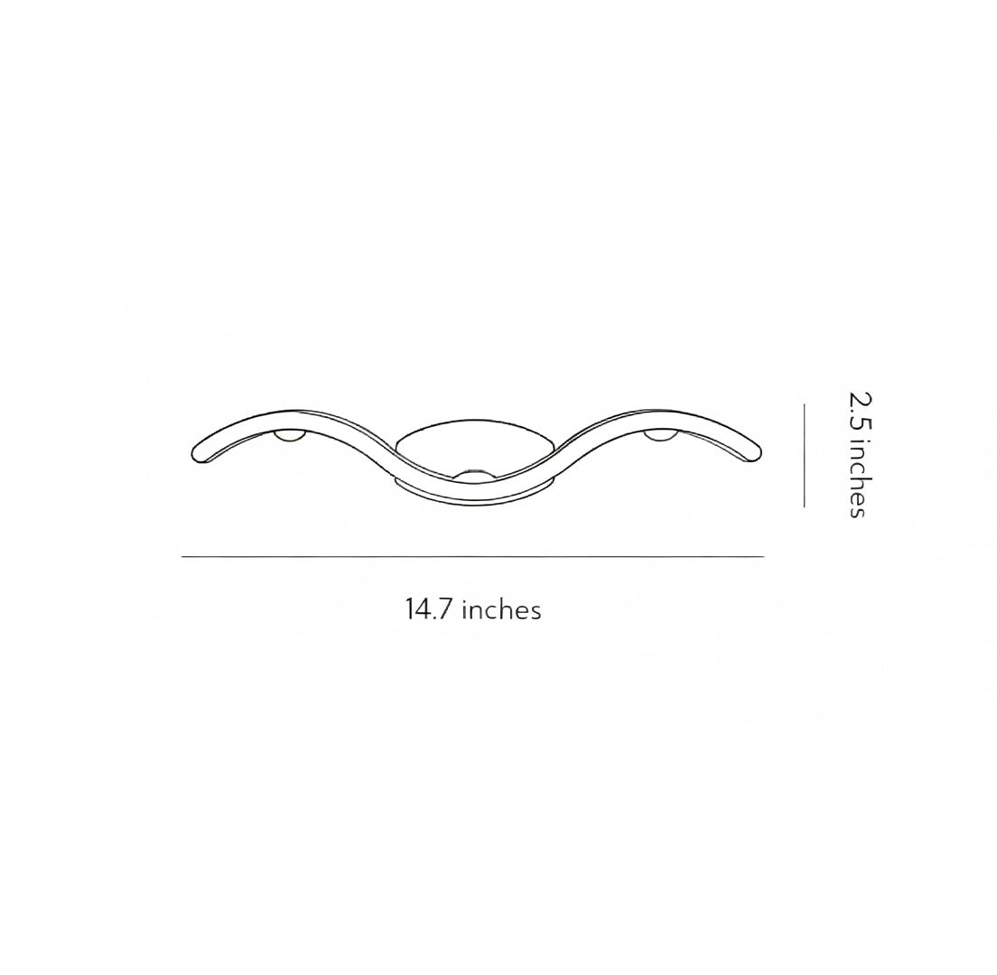 Seagull Wave Wall Sconce - Up-Down LED Light with Waterproof Design for Outdoor Spaces 13
