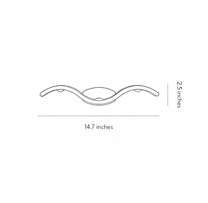 Seagull Wave Wall Sconce - Up-Down LED Light with Waterproof Design for Outdoor Spaces 13