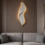 Feather Wall Light - Modern Resin Wall Sconce with Dimmable LED & Three Color Options for Artistic Ambiance 10
