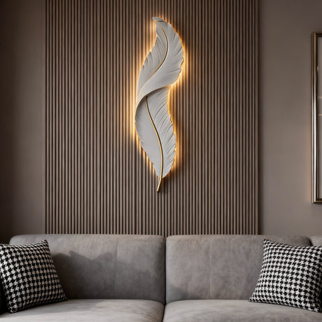 Feather Wall Light - Modern Resin Wall Sconce with Dimmable LED & Three Color Options for Artistic Ambiance 10