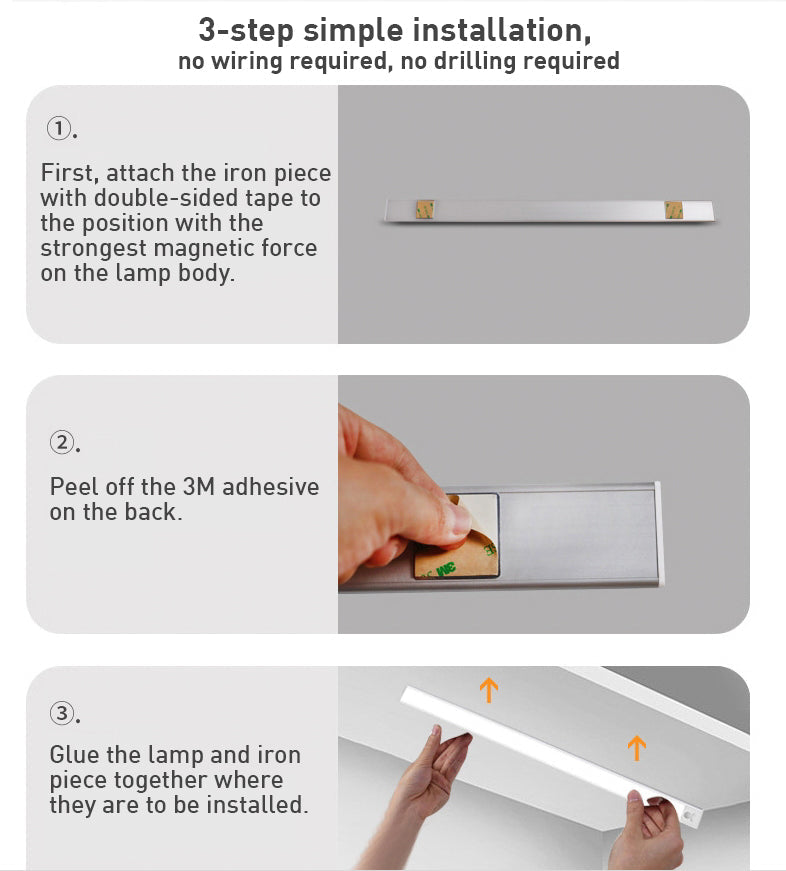 Inducer Wireless Under Cabinet LED Light - Motion Sensor Design for Effortless Kitchen Lighting 8